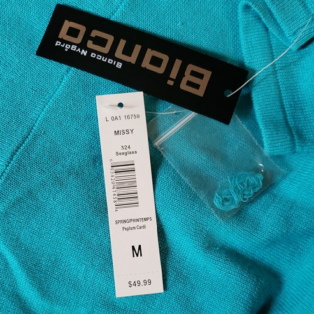 Bianca Nygard Turquoise Women's Cardigan Sweater - Picture 7 of 9